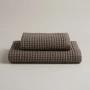 Set Badhandtücher Frottee Handtuch 54X110 und Gästetuch 45X65 Waffle 400gr